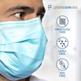 thumbnail image 4 of 40 Boxes of 50 Plastcare USA 3Ply Ear-Loop Mask Level 2 (Blue), 4 of 5