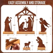 Ayieyill Christmas Tabletop Decorations Indoor 5pcs Nativity Scene Christmas Decor Xmas Decoration