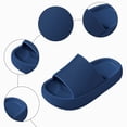 thumbnail image 6 of CAUYDY Cloud Slides for Kids Boys Girls Shower Bathroom Slippers Slip on Sandals Non-Slip Open Toe Pillow Slippers-Quick Drying Summer Beach Pool Shoes(L101-Blue,1.5), 6 of 9