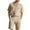 Khaki Set for Men, variant on Mrmaere Men's Collared Button Down Shirt and Shorts Set Short Sleeve 2 Piece Multi Pockets Durable for Work Outdoor Army Green L
