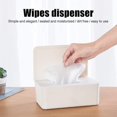 thumbnail image 3 of Wipes Dispenser, Dustproof Tissue Storage Box Case Wet Wipes Dispenser With Lid-, 3 of 5