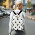 thumbnail image 7 of FORMRS Mini Backpack Purse for Women Travel Daypack Casual Shoulder Bag, Black Cartoon Cat Paw, 7 of 7