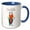 Blue/White, variant on 3drose, Funny Cute Colorful Cicada Insect Bug Cartoon, 11oz Two-tone Red Mug