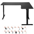 thumbnail image 1 of KFFKFF Bureau en L, Bureau de Jeu d'Angle Électrique à Hauteur Réglable avec Doubles Crochets, Table d'Ordinateur en L en Acier au Carbone Robuste avec Prises de Courant, 1 of 9