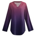 thumbnail image 4 of RXIRUCGD Chemisier Classique à Manches Retroussables Col en V pour Femmes, Violet, Taille : m, 4 of 4