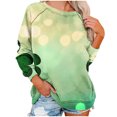 thumbnail image 2 of St Patrick's Day Sweatshirts, Women Long Sleeve Crew Neck Sweatshirt, Womens St. Patrick's Day Printed Sweatshirts Casual Raglan Long Sleeved Hooded Sweatshirt, 2 of 8