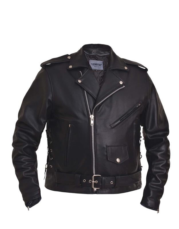 Unik Premium Leather Motorcycle Jacket Mens Traditional Premium Motorcycle Jacket with Side Laces Unik Premium Leather Motorcycle Jacket Mens Traditional Premium Motorcycle Jacket with Side Laces