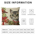 thumbnail image 5 of Nawypu Christmas Pillow Covers Cat Cardinal Jingle Bells Red Throw Pillow Covers Christmas Xmas Winter Pillowcase Home Decor Living Room House Decorative Cushion Case for Sofa Couch, 5 of 5