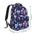 thumbnail image 2 of Balery Wine Glasses And Cocktails Mochila Escolar Impresa, Mochila Ligera para Viajes Casual, Mochila Duradera y Cómoda Multifuncional, Mochila para Laptop-One Size, 2 of 5