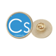 thumbnail image 1 of Broche de oro metálico circular, 1 of 3