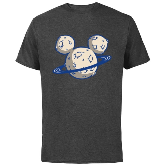 Disney Mickey Mouse Icon Planetary - Short Sleeve Cotton T-Shirt for Adults - Customized-Charcoal