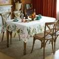 thumbnail image 2 of Rectangle Summer Tablecloth Printed Flower Grass Vintage Floral Patterns Table Cloth for Easter Tablecloth Picnic Outdoor Home Holiday Long Dining Kitchen (Flower and Grass, 60 x 102 Inch), 2 of 6