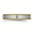 thumbnail image 3 of Titanium Polished Yellow IP Grooved Comfort Back CZ Ring 11.5 Size, 3 of 7