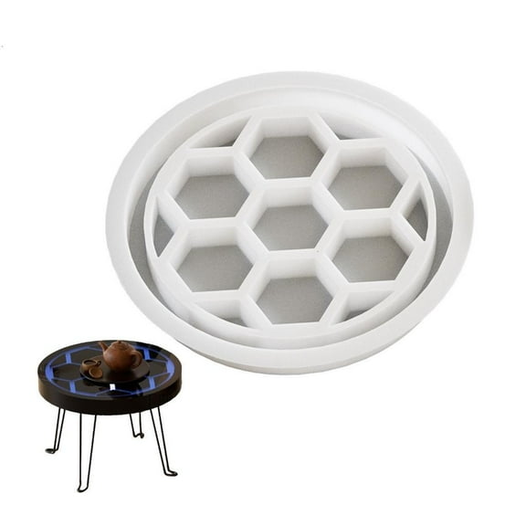 Ciwanning Flexible Silicone Mold for Epoxy Tabletops Large Round Customizable Designs