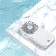 thumbnail image 4 of Mini ventilador eléctrico USB portátil de verano con 3 engranajes, ventilador de refrigeración de plástico recargable y plegable con cordón, rosa tholdsy HA5877-02B, 4 of 6