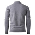 thumbnail image 6 of NTACZA Cable Knit Sweaters Men Quarter Zip Stand Collar Gray Sweater Mock Neck Slim Fit Solid Pullover Jumper Men XL, 6 of 6