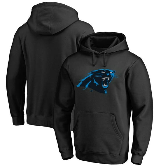 Men's Black Carolina Panthers Splatter Logo Pullover Hoodie