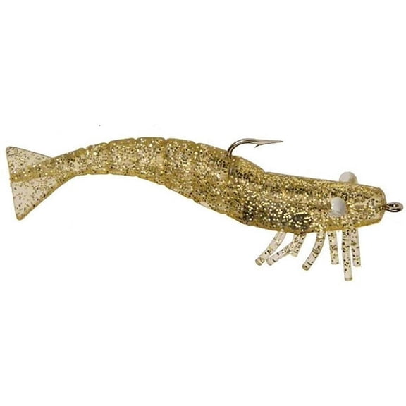 DOA FSH39P313 Shrimp Lure Spare Parts 3" 1/4 oz Gold Glitter