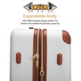 thumbnail image 3 of ITALIA Vintage 3 Piece Expandable Spinner Luggage Set (White), 3 of 13