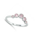 thumbnail image 4 of CHOOSE YOUR COLOR Pink CZ Modern Tiara Ring .925 Sterling Silver Band Jewelry Female Size 8, 4 of 4