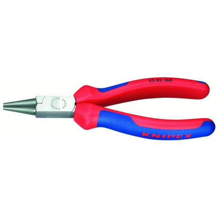 UPC: 0843221004200 | KNIPEX Tools 22 02 160  6.25-Inch Round Nose Pliers with Comfort Grip Handles