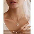 thumbnail image 2 of Yndra Heart Necklace for Women,S925 Sterling Silver October Pink Tourmaline Birthstone Pendant Butterfly Necklace,Jewelry Gift for Her Wife Mom Girlfriend, Birthday Valentine’s Day Mother’s Day Gift, 2 of 11