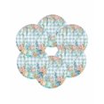 thumbnail image 7 of 13 Inch Round Placemats Set of 6, Nautical Coastal Non Slip Heat Insulation PP Table Mats, Summer Beach Shell Coral Seaweed Blue Plaid Washable Place Mats for Kitchen Dining Party Table Decor, 7 of 7