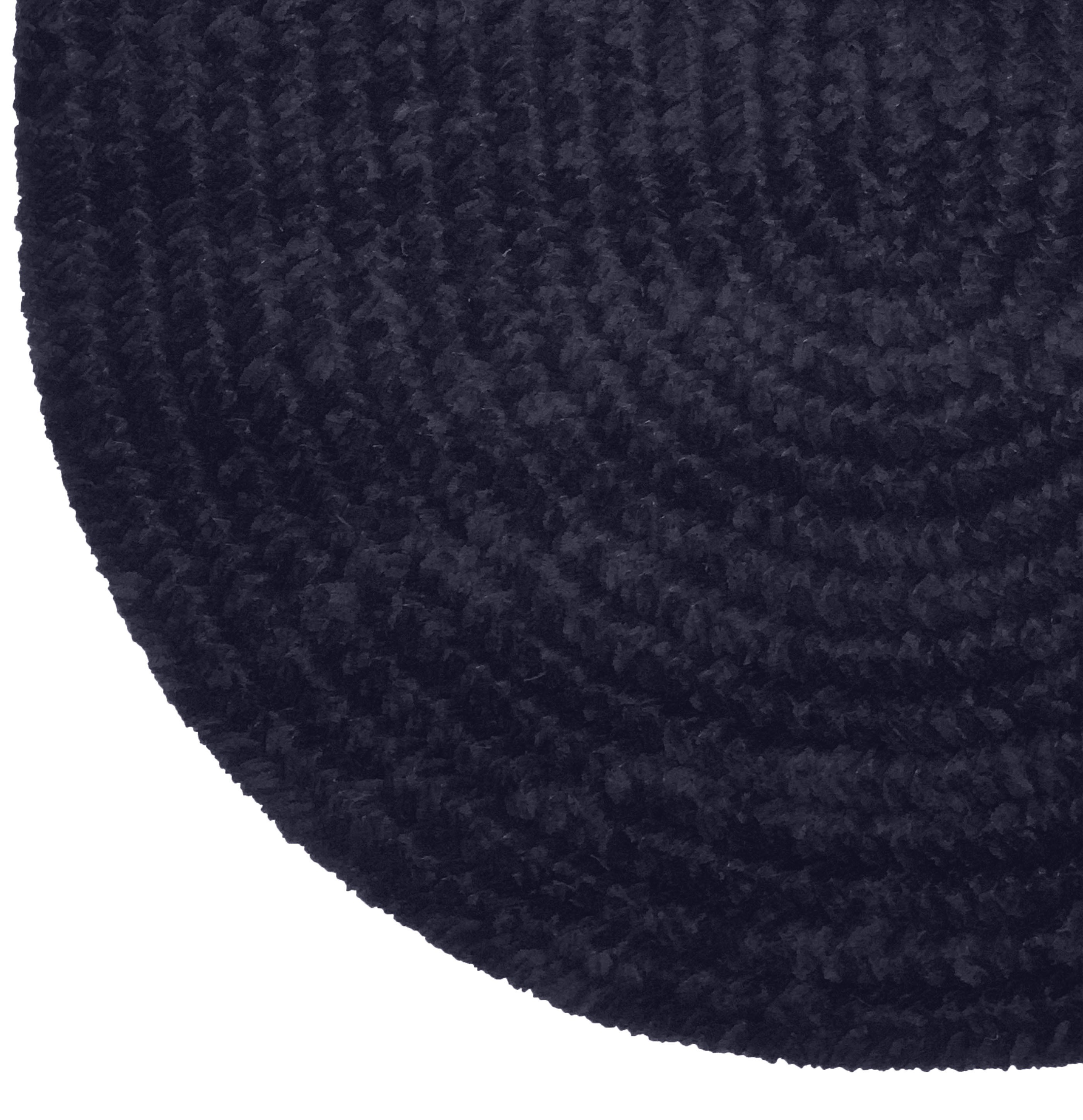 Better Trends Oval Braided Rug 30"x 50" 100% Cotton Rug for Indoor Use, Area Rug for Bedroom Chenille Solid Collection - (Navy)