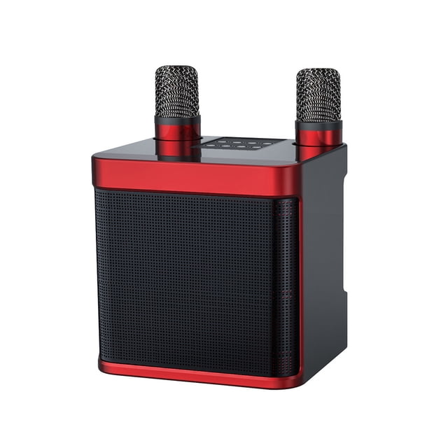 Sistema PA portátil Methold con altavoz Bluetooth y 2 micrófonos color rojo