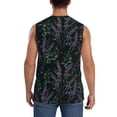 thumbnail image 4 of Balery Lavender Flowers Men's Sleeveless Muscle Shirts Workout Tank Top, Moisture Wicking, Odor Protection-X-Large, 4 of 8