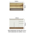 thumbnail image 3 of Cocina Integral MADESA Glamy 120cm Marrón/Blanco, 3 of 5