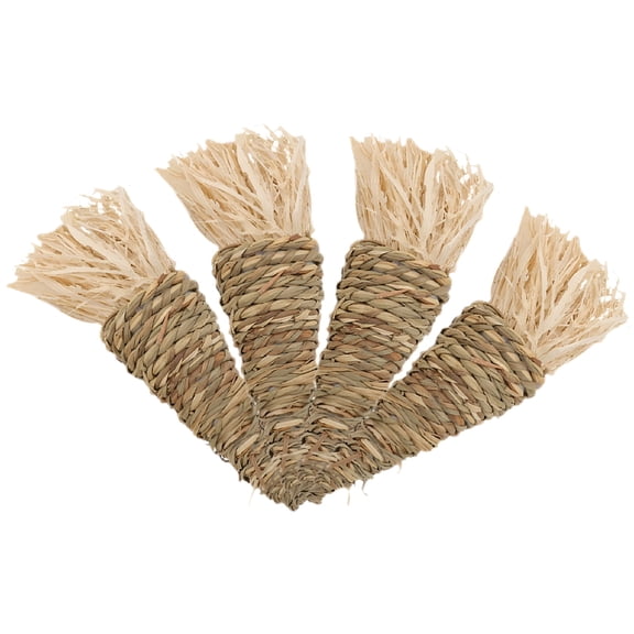 BESTSKY 4Pcs Rabbit Guinea Pig Hamster Bunny Chew Toys Rabbit Toys Treats Rabbit Molar Carrot Plaything