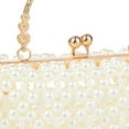 thumbnail image 3 of YIFEI Acrylic Beaded Pearl Handbag Long Wallet Handheld Box Evening Bag Pearl Clutch for Wedding Party, 3 of 5