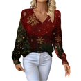 thumbnail image 2 of Chandails d'Hiver Grande Taille pour Femmes Chandails de Noël pour Femmes 2025 Col Rond Hiver Vacances Mignons Pulls Rose Vif m, 2 of 7