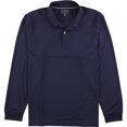 thumbnail image 1 of Club Room Mens LS Perfomance Rugby Polo Shirt, Azul, Grande, 1 of 1