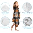 thumbnail image 7 of Orange and Black Plaid Christmas Snowflake Pattern Hooded Bath Towel，50"x30" for Ages 3 To 12 Kids, Quick Dry Lightweight Soft Microfiber Hood Beach Towel Cover Up for Kids, 7 of 7