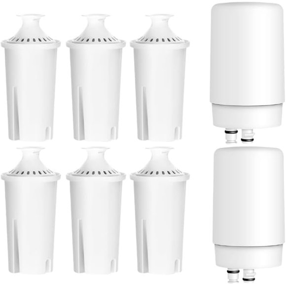 NSF Certified Pitcher Water Filter, Replacement for Brita® Pitchers and Dispensers & Faucet Filter Replacement for Brita® on Tap Water Filtration System, Brita® Faucet Filter