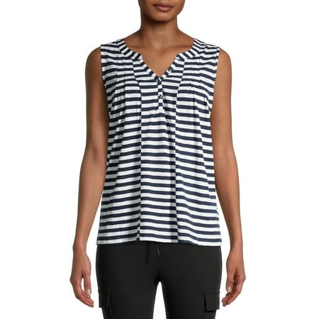 Time and Tru Women's Henley Tank Top