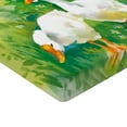thumbnail image 2 of Ambesonne Duck Fitted Sheet, Goose Farm Lake Plants, Queen Size, Green and White, 2 of 3