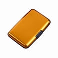 thumbnail image 2 of HOMEIORA 1pc Waterproof 7 Slots RFID Blocking Credit Card Protector Aluminum ID Case Hard Shell Business Card Holder Metal Wallet, Gold, 2 of 8
