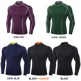 thumbnail image 3 of Camisas de compresión de manga larga para hombres, parte superior deportiva de secado rápido, entrenamiento elástico, 3 of 7