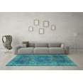 thumbnail image 3 of Ahgly Company Indoor Round Oriental Light Blue Modern Area Rugs, 3' Round, 3 of 4