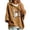 Khaki, variant on Womens Halloween Hoodies Thin Ghost Pattern Print 3/4 Sleeve Holiday Party Pullover Sweatshirt Tops Fall Warm Apparel Coffee L
