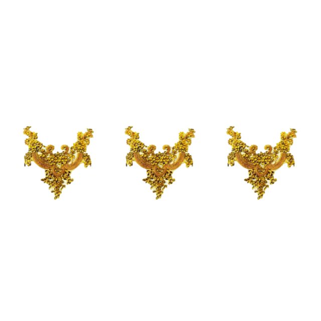 kurtrusly Beauté de Robe de Mariée avec Coudre sur Perles Garniture Patchs Faits avec Acrylique Large Application Polyvalent Jaune 3Set