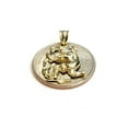 thumbnail image 4 of 10k yellow solid Gold Aquarius zodiac astrology Pendant charm fine jewelry 1.5g, 4 of 12