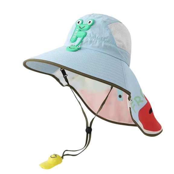 shoper Wide Brim Kids Sun Hat with Wide Brim and Neck Cover for Outdoor Summer Beach Play UPF 50
