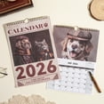 thumbnail image 3 of 2026 Retro Vintage Wall Calendar with Cat & Dog Design - Tear-Off Monthly Planner with Paw Print & Bone Icons, 8.27" x6.89",Monthly Planner with January to December Layout, 3 of 16