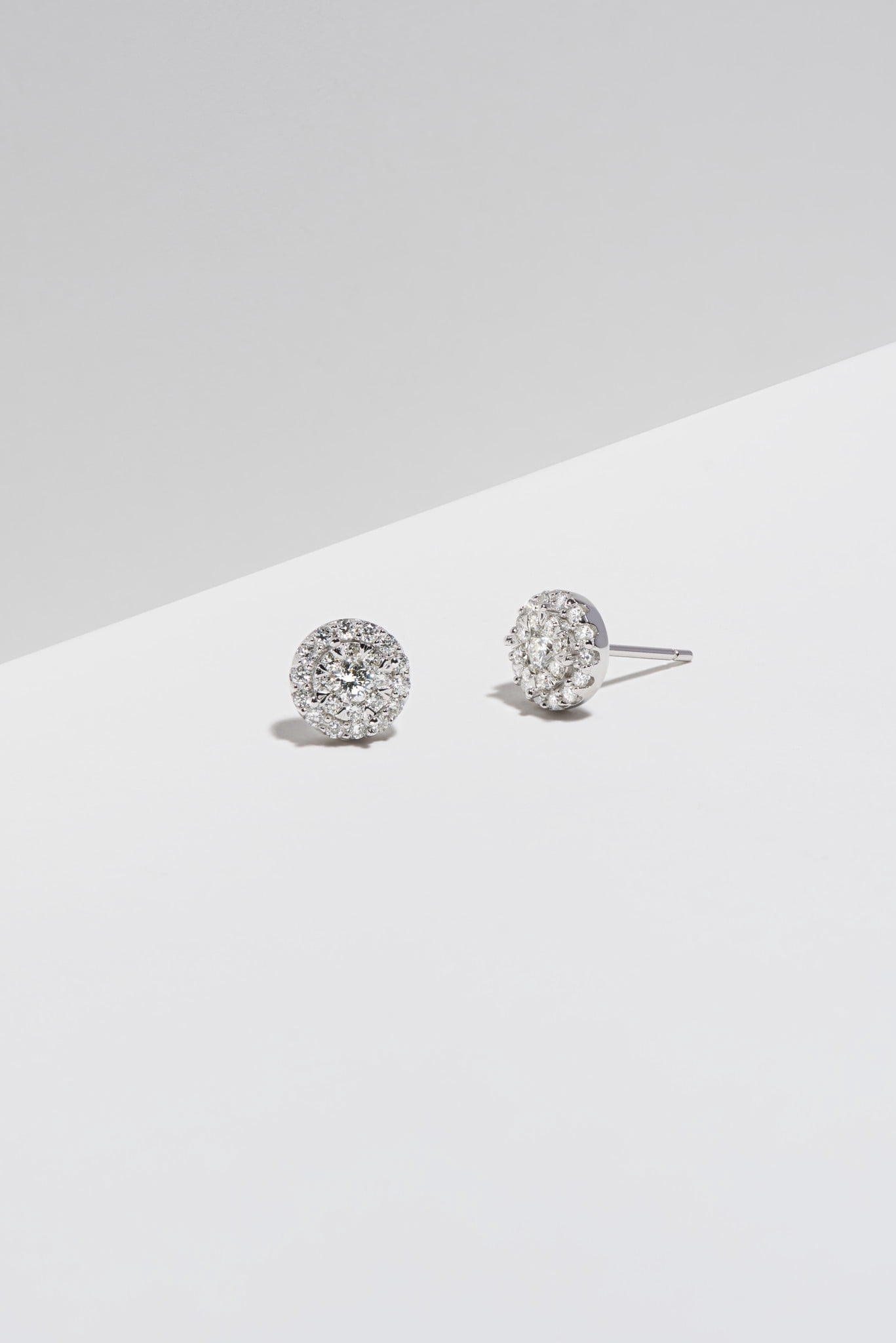 Forever Facets 1/2 CT TW Lab Grown Diamond Earrings in Platinum over Sterling Silver, Adult Female
