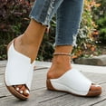 thumbnail image 5 of Viluyesy Women's Wedge Sandals, Soft Sole Solid Color Arch Support Comfortable Slip-On Slides Shoes White, 5 of 9