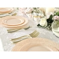 thumbnail image 5 of " OCCASIONS " 360 Pcs set (60 guest) Wedding Disposable Plastic Plate and Silverware Combo 10.25" + 7.5" + Silverware (Double Fork) (Portofino Blush /Antique Rose, Gold Silverware), 5 of 9